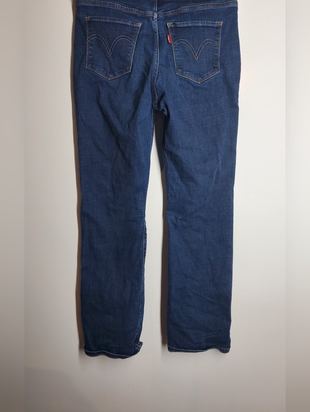 Levi's Dark Blue Straight-Leg Women's Jeans - Picture 3 of 7